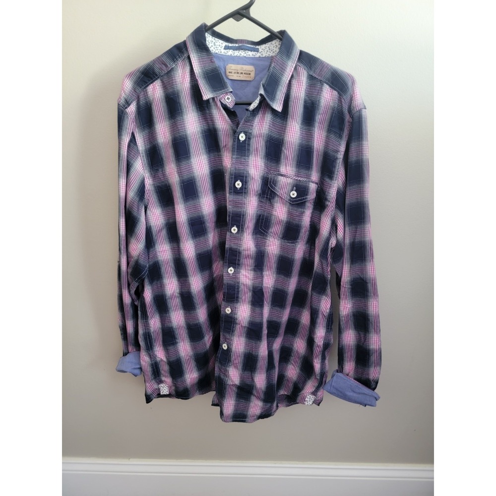 Tommy Bahama Women's Large L/S Plaid Button Up Shirt Country Western 90s Retro